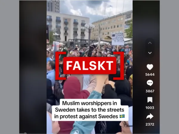 Nej, muslimer i Sverige protesterade inte mot kristna under påskhelgen