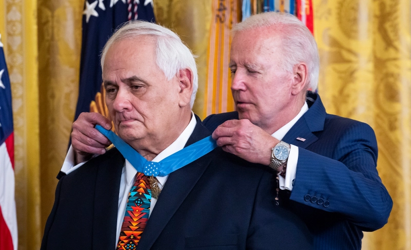 False: President Joe Biden tied the Medal of Honor backward on a Vietnam War veteran.