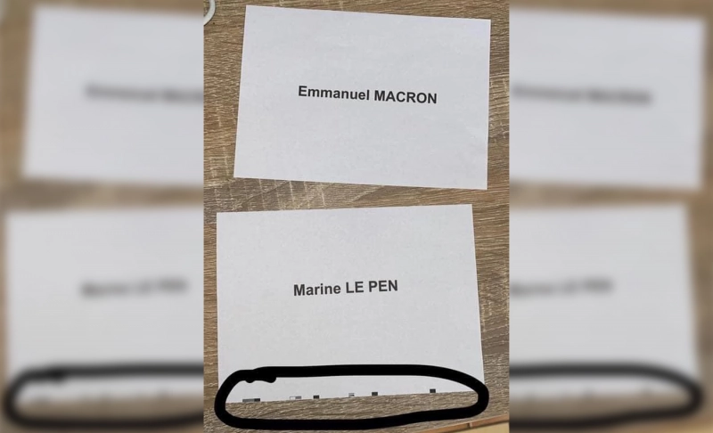 False: Marine Le Pen's ballot papers were deliberately spoiled to rig the 2022 presidential election in France.