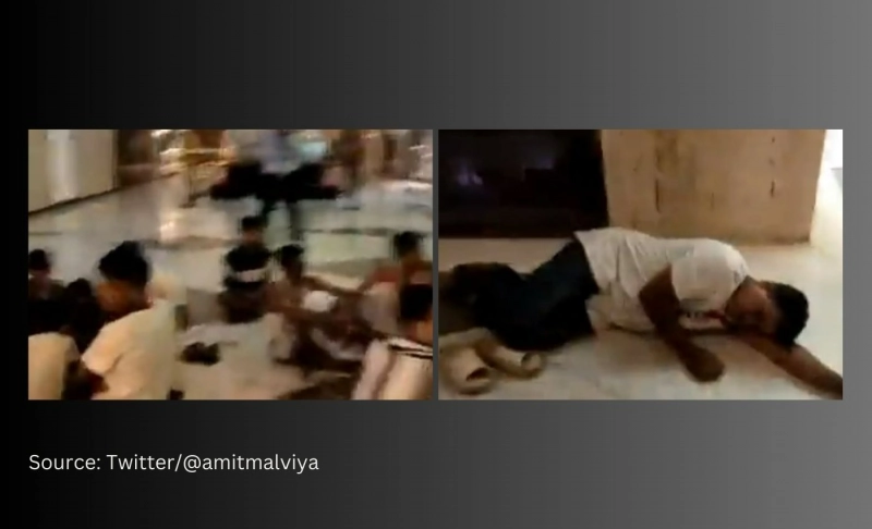 Video of men taking respite from the heat at a Kolkata mall falsely shared with communal spin
