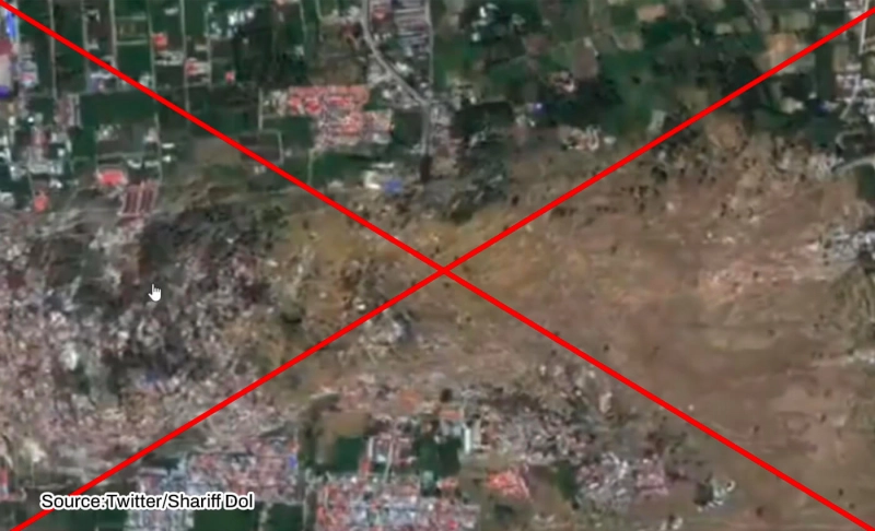 False: A satellite video shows damage caused by the November 2022 in Indonesia.
