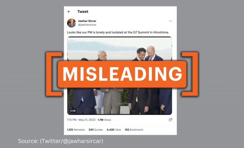 Clipped video shared to claim ‘Indian Prime Minister Modi snubbed at G7 summit’
