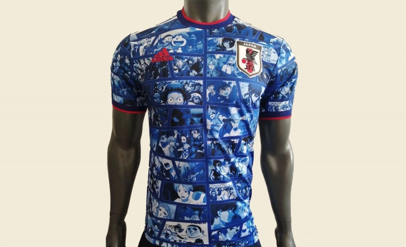 False: This jersey featuring several manga characters is Japan's official jersey for the 2022 FIFA World Cup.