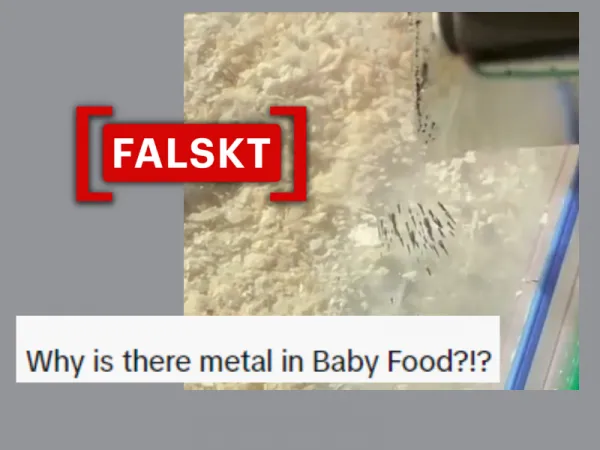 Nej, det finns inte metallskärvor i barngröt