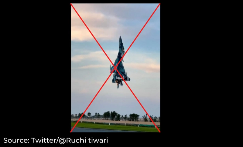 False: Video shows a demonstration of a fighter jet at Aero India 2023 in Bengaluru.