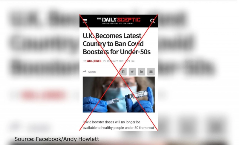 False: United Kingdom is set to ban COVID-19 boosters for people under 50.