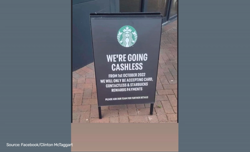 Misleading: Starbucks will stop accepting cash in the U.K.
