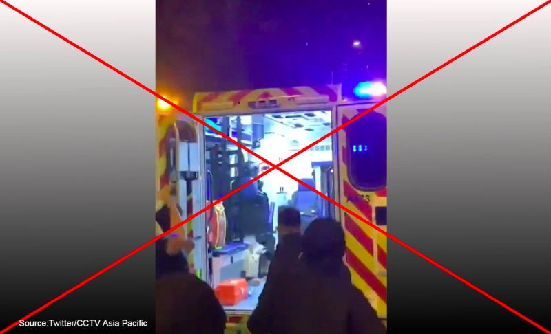 False: Afro-Arab migrants attacked an ambulance crew with firecrackers and stones on new year's eve in Berlin.