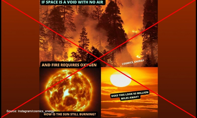 False: The Sun is closer to Earth's atmosphere and not 93 million miles away.