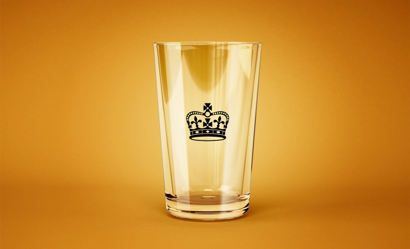 False: The European Union ordered the U.K to remove the crown stamp from pint glasses.