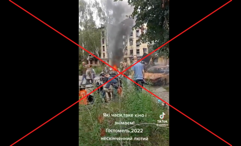 False: A video proves that Ukraine is faking footage of Russian atrocities.
