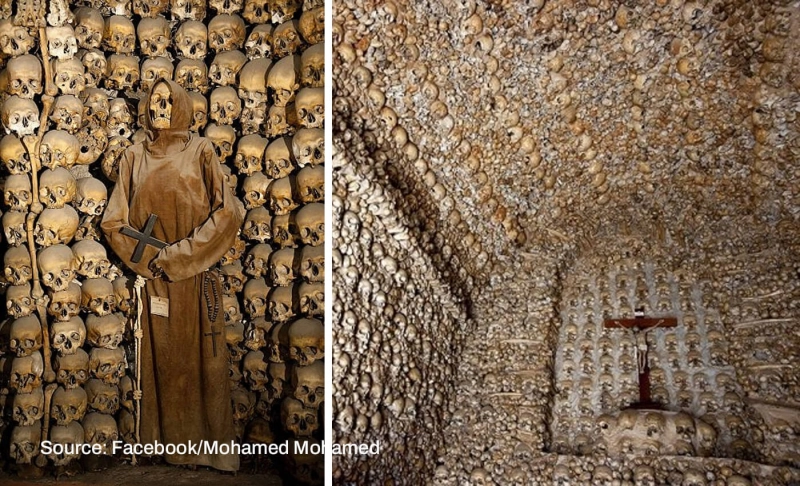False: Millions of skulls, bones and human skeletons adorn the catacombs of the Vatican.