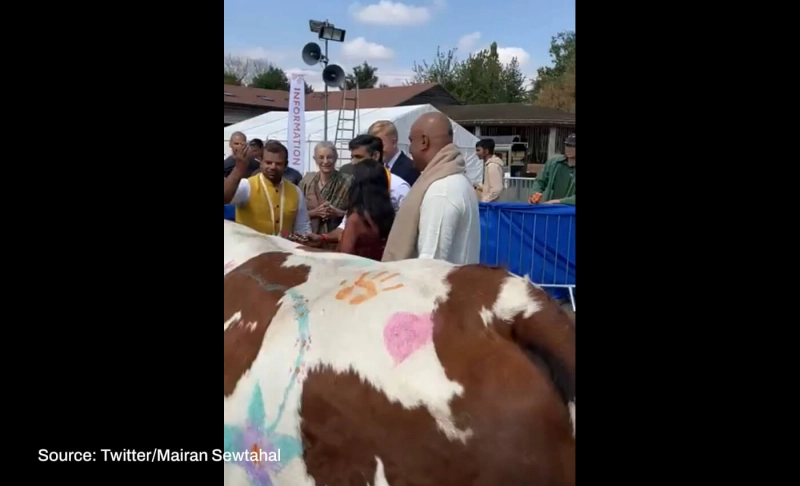 Misleading: Rishi Sunak worshiped a cow after being appointed as prime minister of the U.K.