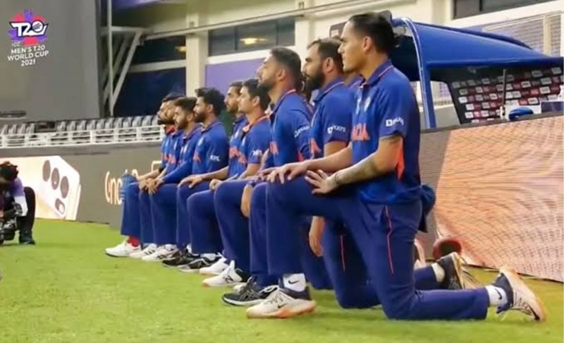 False: The Indian men's cricket team has taken the knee in support of the slain tailor from Udaipur, Rajasthan.