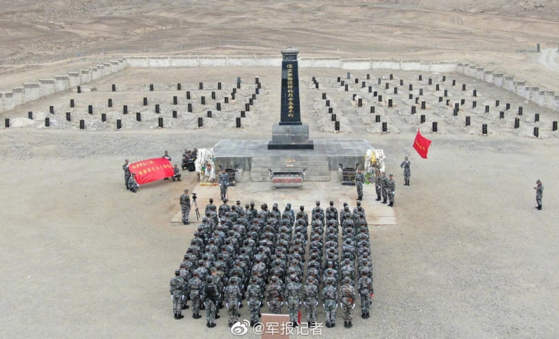 False: Chinese soldiers killed in the Galwan Valley faceoff were buried in Kangsiwa Martyrs Cemetery.