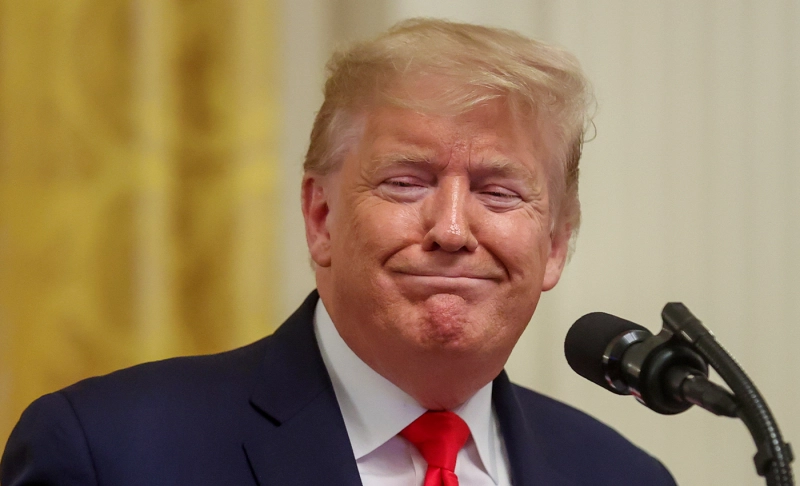 True: At a White House news conference, Trump described Harris as 'his number one draft pick.'
