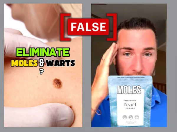 No, moles aren’t build-ups of toxins and you can’t rub them off with pearl powder