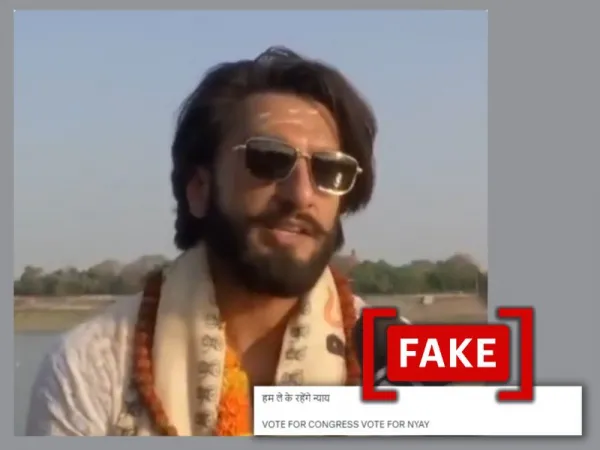 Actor Ranveer Singh's video criticizing PM Modi is manipulated